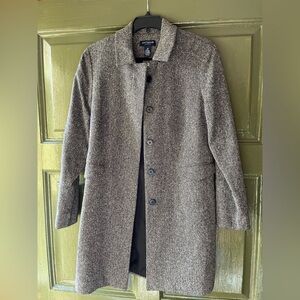 Ann Taylor Silk Wool Tweed Peacoat